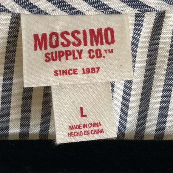 Modismo L Bell Sleeve Peasant Tunic Blue White NWT - Picture 2 of 5